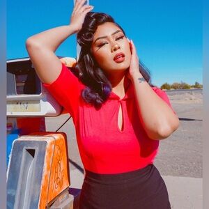 NWT Flamingo Pink Keynote Blouse by Tatyana Clothing XL